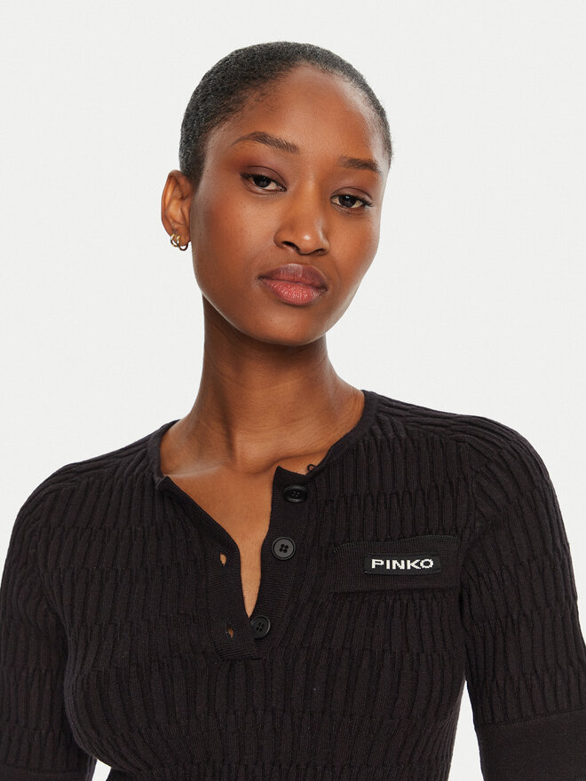 PINKO PINKO Поло Egyptian 104363 A27J Чорний Regular Fit