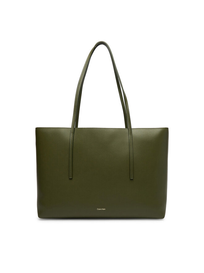 Calvin Klein Handtasche Calvin Klein Foil Logo Tote W/Pouch LV04F3274G Grün