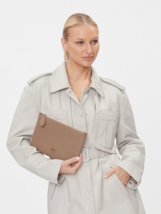PINKO Kabelka PINKO Flat Classic AI 23-24 PCPL 100455 A0F1 Béžová