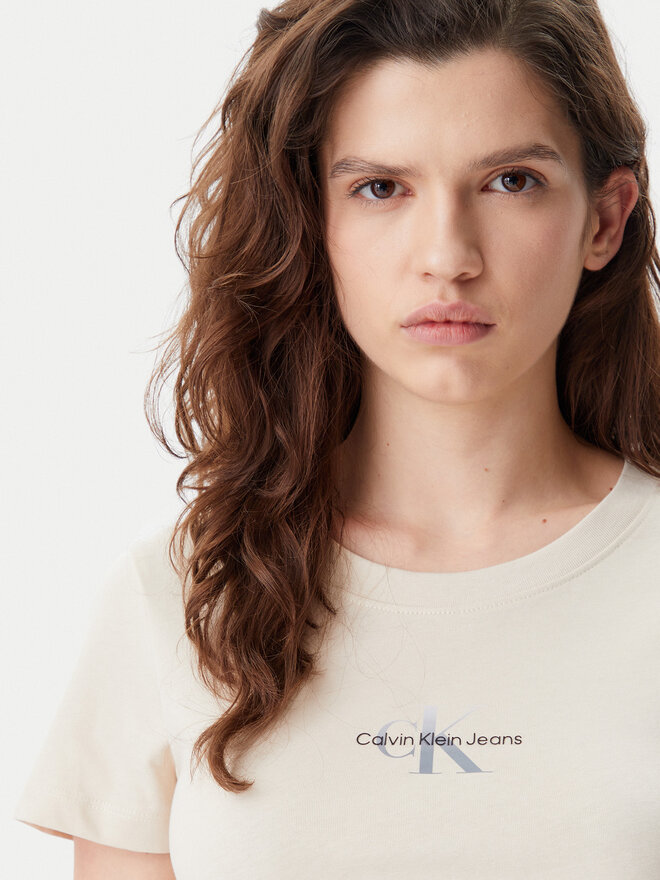 Calvin Klein Jeans Calvin Klein Jeans Футболка Gradient Monologo J20J225252 Бежевий Slim Fit