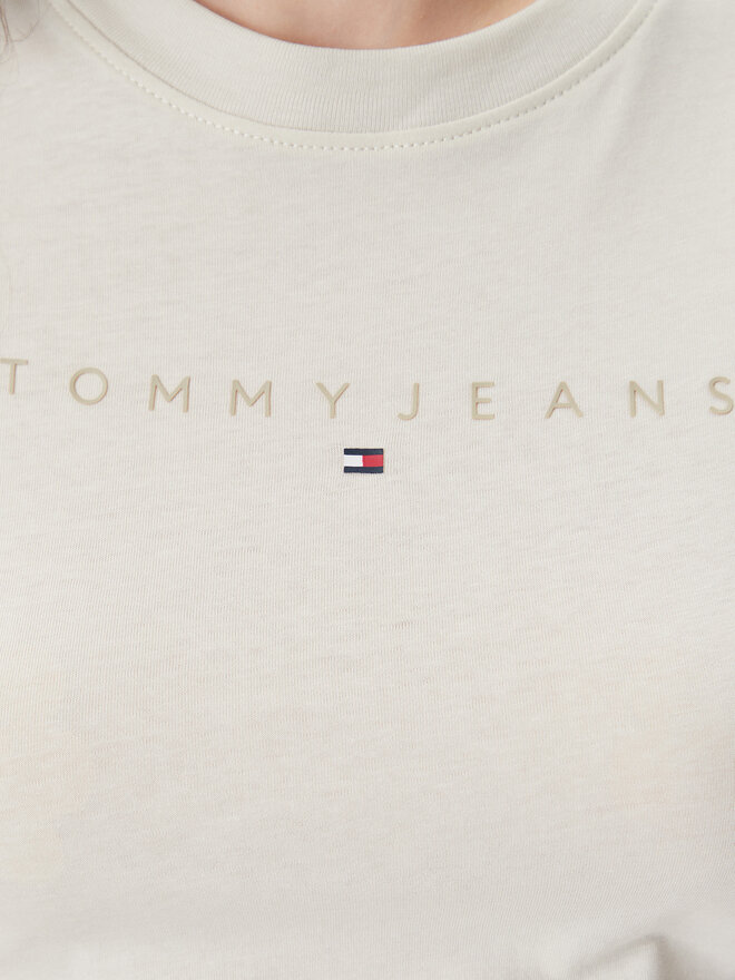 Tommy Jeans Tommy Jeans Marškinėliai Tonal Linear DW0DW20315 Smėlio Slim Fit