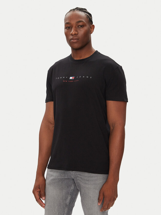 Tommy Jeans Tommy Jeans T-Shirt Flag Linear DM0DM21911 Μαύρο Regular Fit