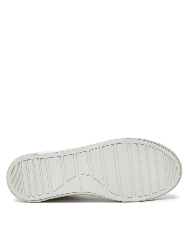 Calvin Klein Sneakersy Calvin Klein Cupsole Lace Up W/Ml Lth HW0HW02201 Biały