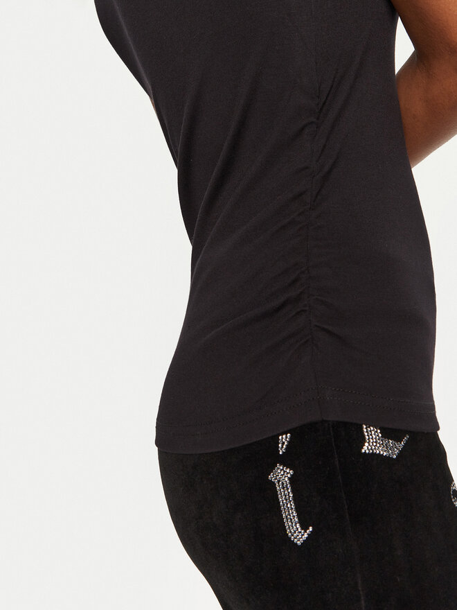 Juicy Couture Juicy Couture Camiseta Dot Ruched JCWCT24311 Negro Slim Fit