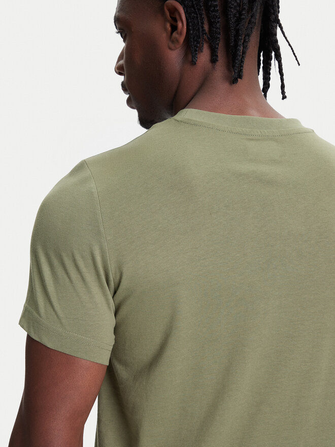Kappa Kappa Marškinėliai Logo Korpo Cafers 304J150 Žalia Slim Fit