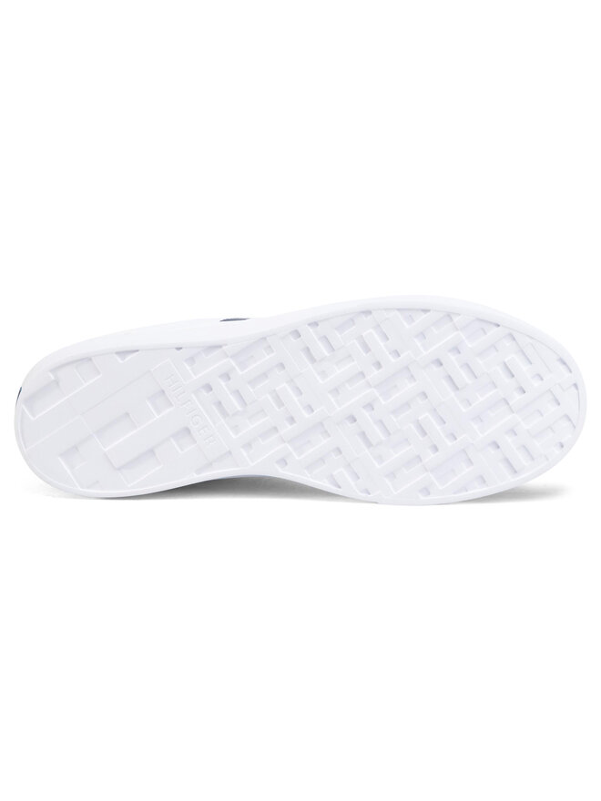Tommy Hilfiger Sneakers Tommy Hilfiger Lightweight Stripes Knit Sneaker FM0FM02689 Weiß
