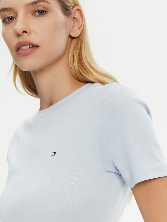 Tommy Hilfiger Tommy Hilfiger Camiseta New Cody WW0WW40587 Celeste Slim Fit