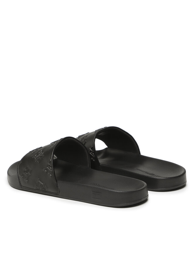 Tommy Hilfiger Iešļūcenes Tommy Hilfiger Debossed Th Pool Slide FM0FM04614 Melns