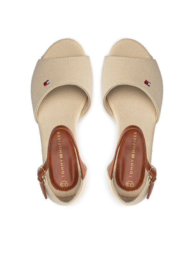 Tommy Hilfiger Espadrilky Tommy Hilfiger Rope Wedge Sandal T3A7-32185-0048 M Béžová