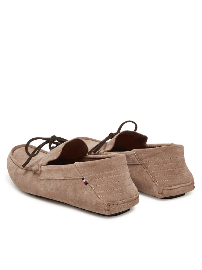 Tommy Hilfiger Mokasīni Tommy Hilfiger Hilfiger Folded Suede Driver FM0FM05385 Bēšs