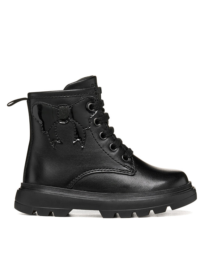 Geox Schnürschuhe Geox B Kiddartah Girl B665YA 08502 C9999 S Schwarz