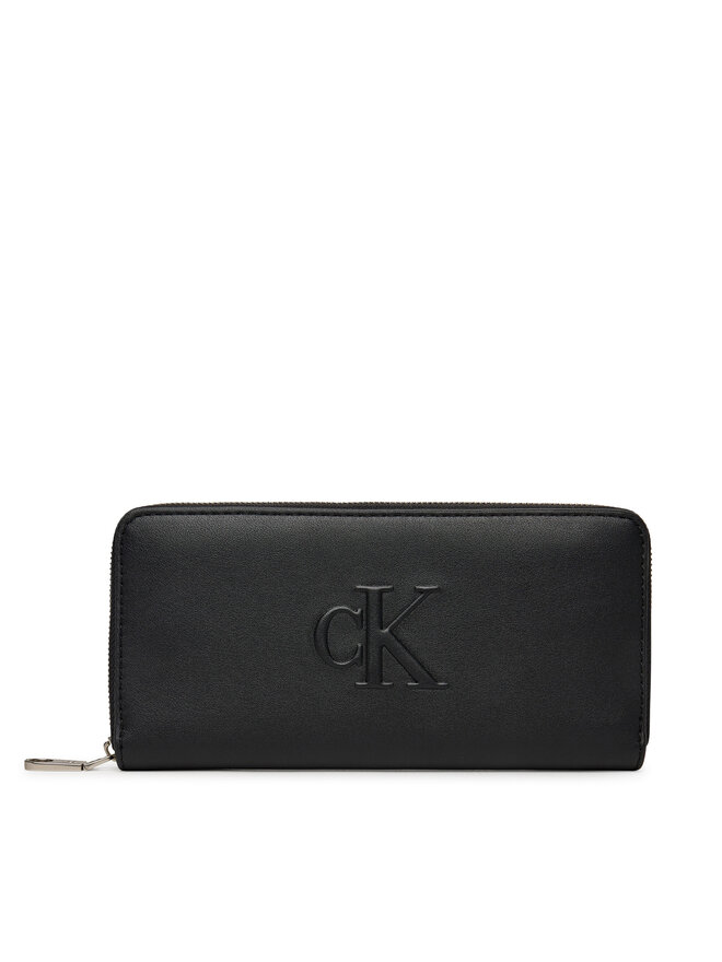 Calvin Klein Jeans Nagy női pénztárca Calvin Klein Jeans Sculpted Zip Around LV04K1005G Fekete