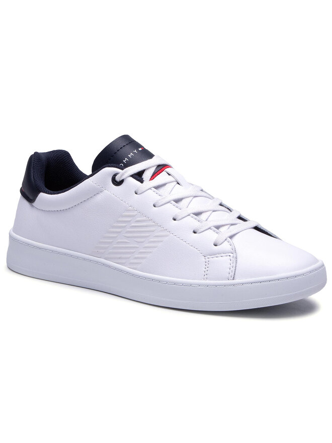 Sneakers Tommy Hilfiger Retro Tennis Cupsole Leather FM0FM03276 WeiB eschuhe