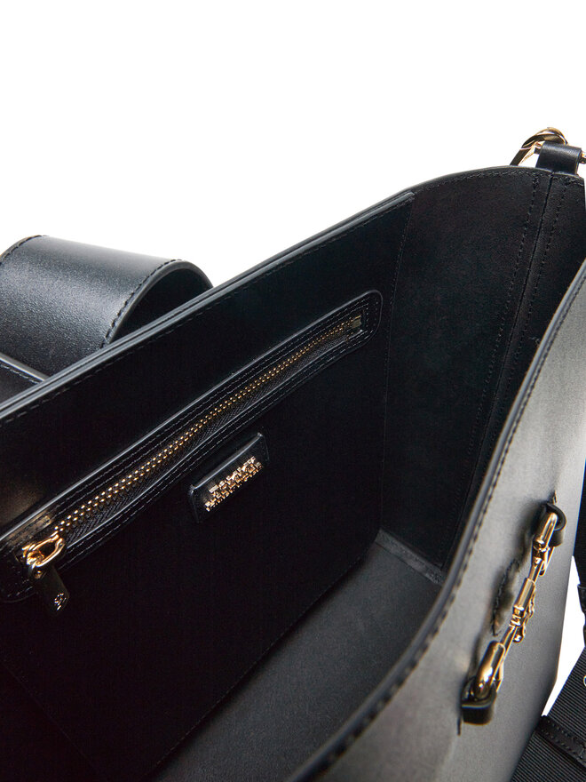 Tommy Hilfiger Kabelka Tommy Hilfiger Heritage Leather Bucket AW0AW17396 Černá