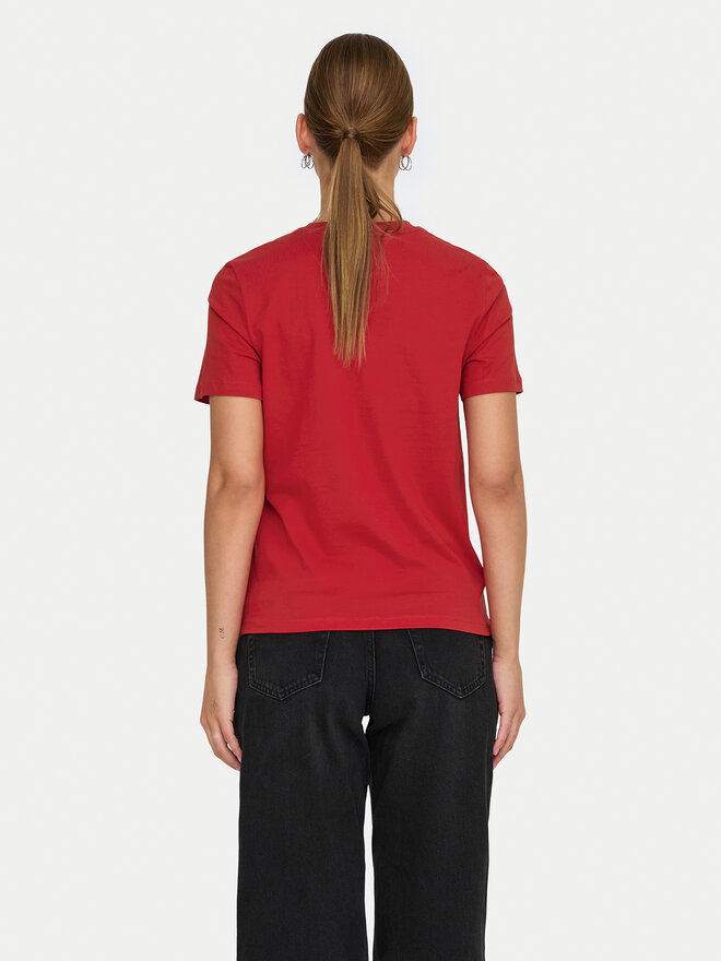 ONLY ONLY Camiseta Kita 15331069 Rojo Regular Fit