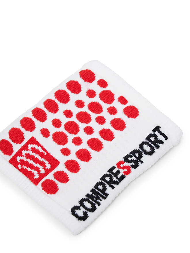 Compressport Набір напульсників Compressport Sweatbands 3D.Dots WSTV2 Білий