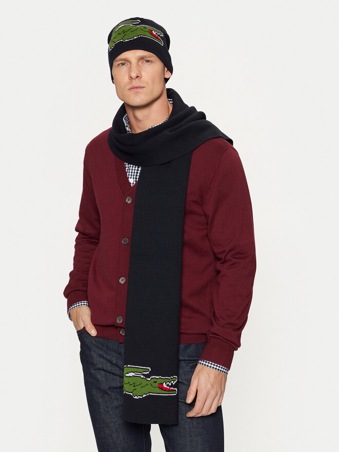 Lacoste Sál és sapka szett Lacoste RB1515-00 Sötétkék
