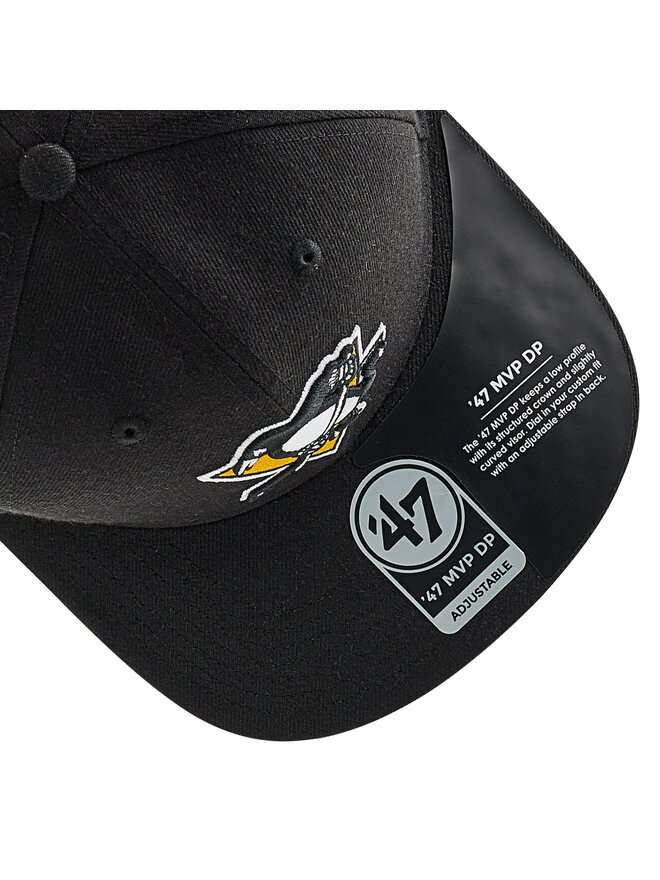 47 Brand Czapka z daszkiem 47 Brand Nhl Pittsburgh Penguins Mvp Dp H-CLZOE15WBP-BKA Czarny