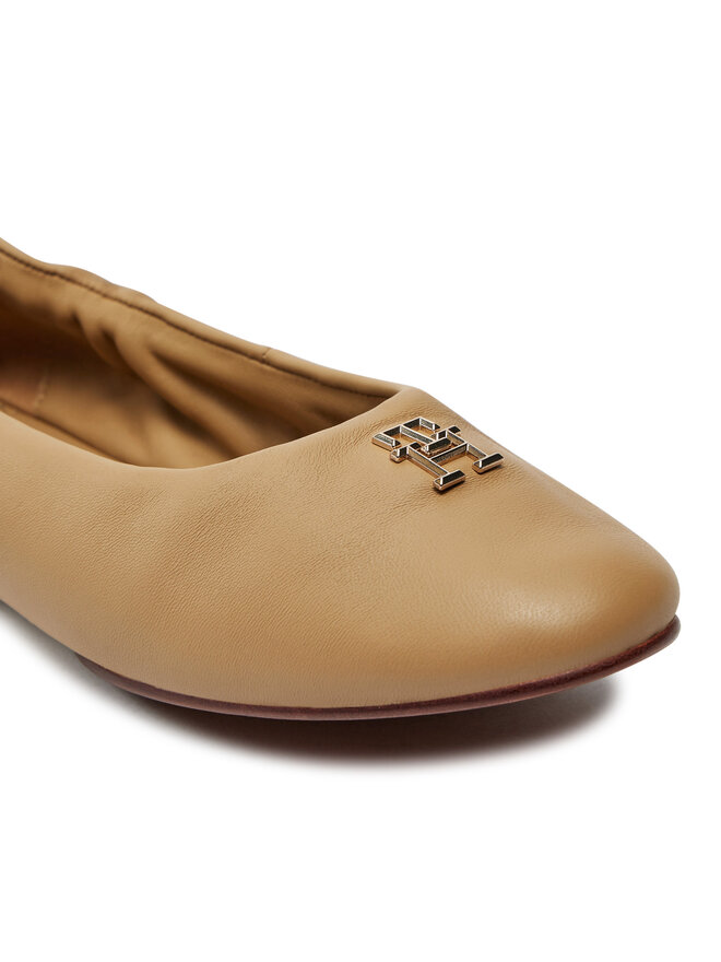 Tommy Hilfiger Балетки Tommy Hilfiger Th Elevated Elastic Ballerina FW0FW07882 Хакі