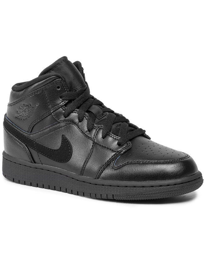 Sneakersy Nike Air Jordan 1 Mid (Gs) 554725 090 Czarny
