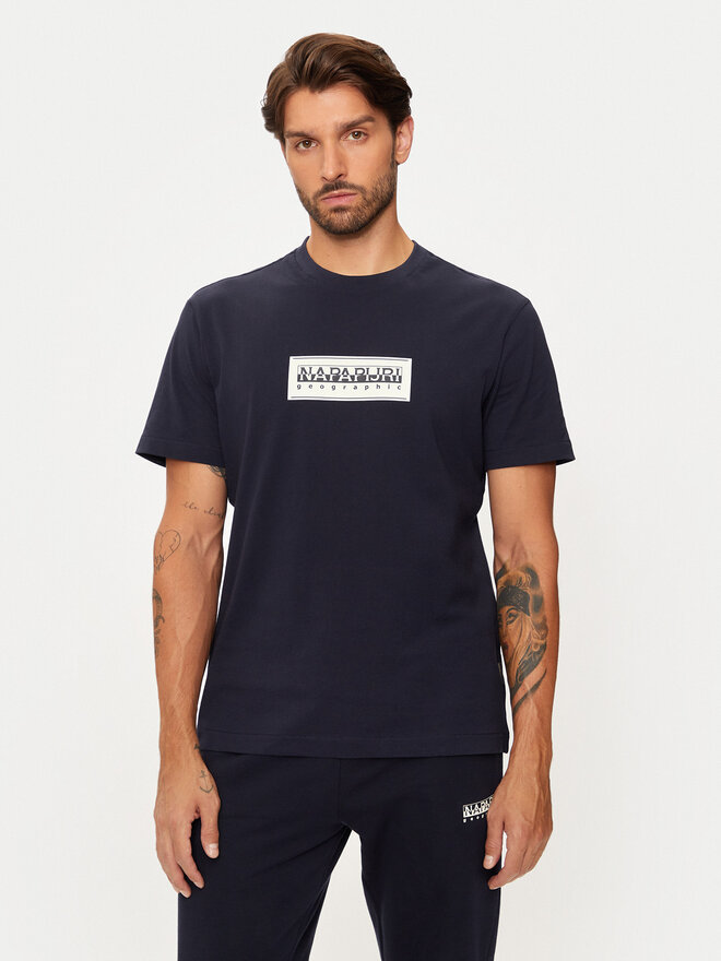 Napapijri Napapijri Póló S-box Logo NP0A4I3L Sötétkék Regular Fit