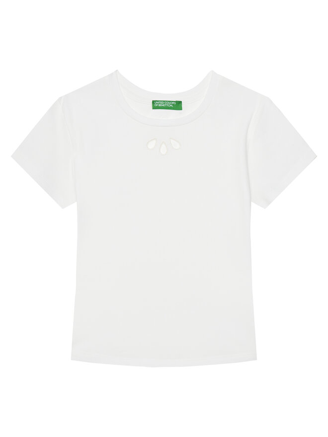 United Colors Of Benetton United Colors Of Benetton T-Shirt 3P4ZC10O0 Λευκό Slim Fit