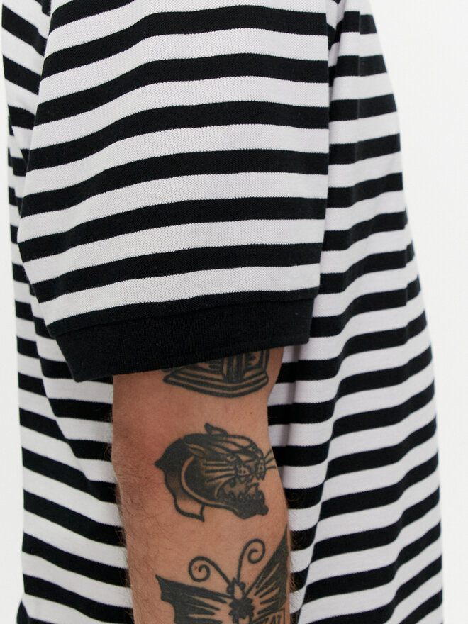 BOSS Boss Поло Palesstripe 50513604 Чорний Regular Fit
