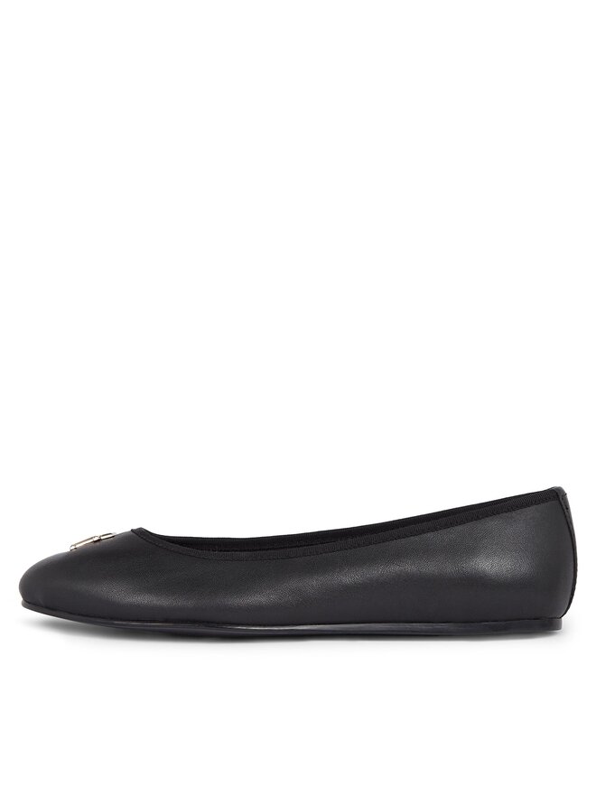 Tommy Hilfiger Balerina Tommy Hilfiger Th Leather Ballerina FW0FW07712 Fekete