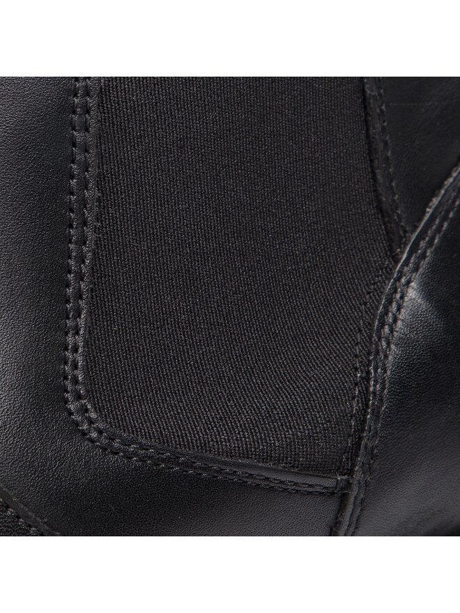 Tommy Hilfiger Μπότες Tommy Hilfiger Essential Leather Toecap Chelsea FM0FM02140 Μαύρο