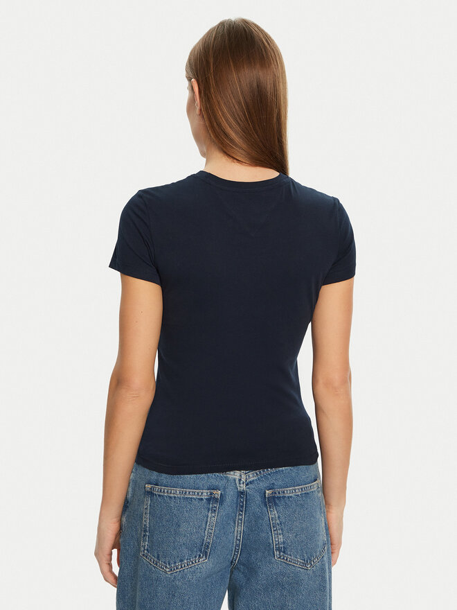 Tommy Jeans Tommy Jeans Marškinėliai Essential DW0DW19447 Tamsiai mėlyna Slim Fit