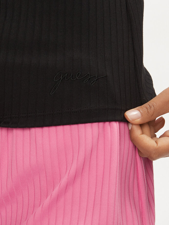 Guess Guess Marškinėliai O4GP10 KBXB2 Juoda Slim Fit