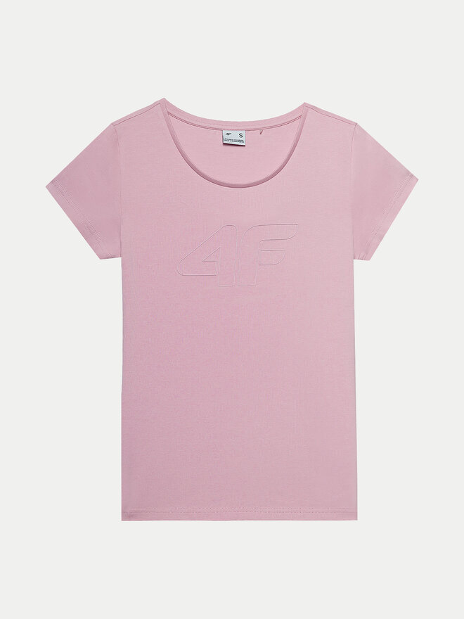 4F 4F Marškinėliai 4FWSS24TTSHF1163 Rožinė Slim Fit