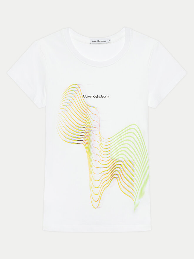 Calvin Klein Jeans Calvin Klein Jeans Camiseta Meta Min Graphic IG0IG02427 Blanco Slim Fit