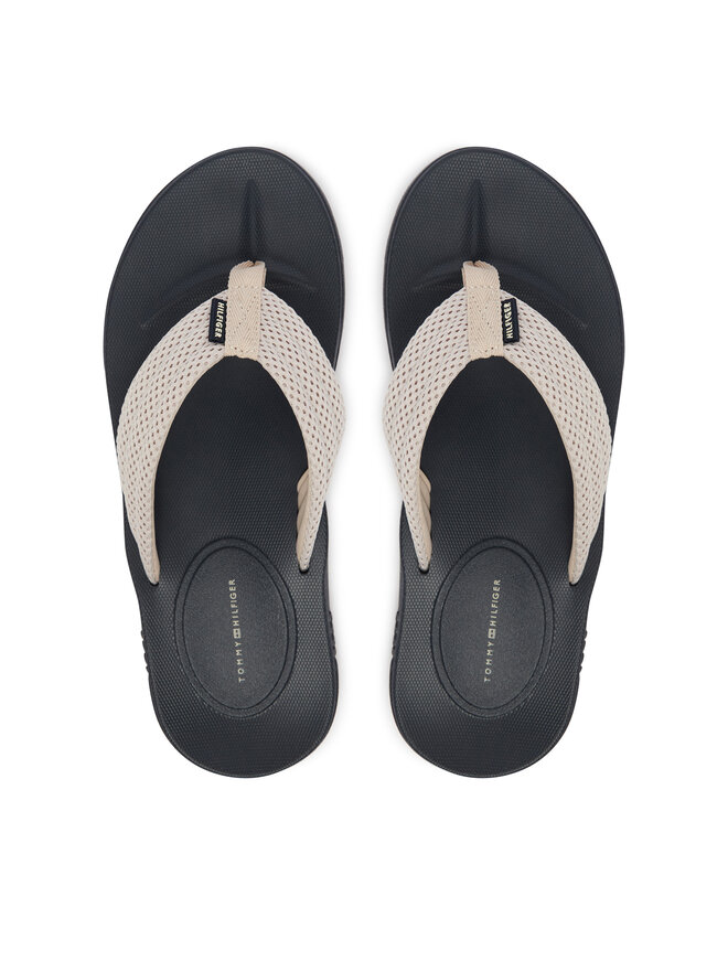 Tommy Hilfiger Zehentrenner Tommy Hilfiger Molded Padded Hilfiger B Sandal FM0FM05901 Grau