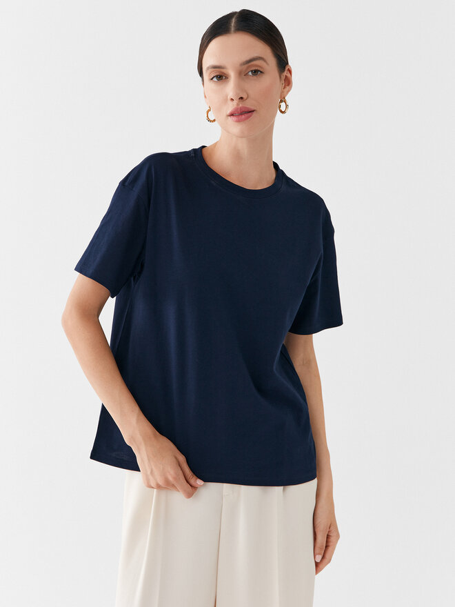 United Colors Of Benetton United Colors Of Benetton Marškinėliai 3096D102O Tamsiai mėlyna Regular Fit