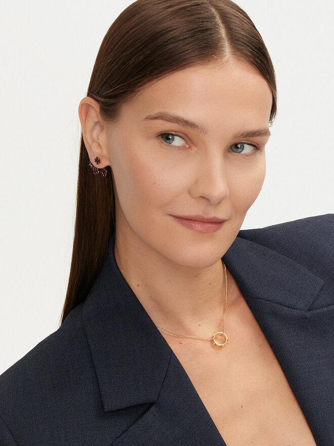 Tory Burch Nyaklánc Tory Burch Miller Stud Circle Pendant 160172 Arany