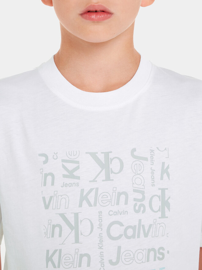 Calvin Klein Jeans Calvin Klein Jeans Camiseta Inst Ck Aop IB0IB02106 Blanco Boxy Fit