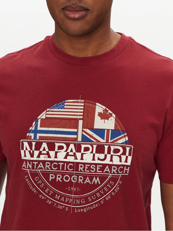 Napapijri Napapijri Majica S-Turin NP0A4HQG Rdeča Regular Fit