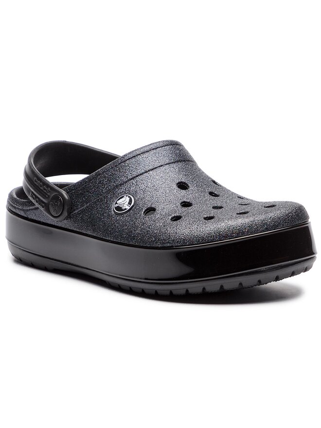 Crocband glitter clog black new arrivals