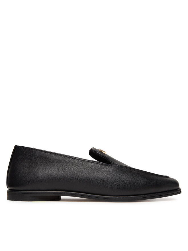 Tommy Hilfiger Slipper Tommy Hilfiger Th Leather Loafer FW0FW09319 Schwarz