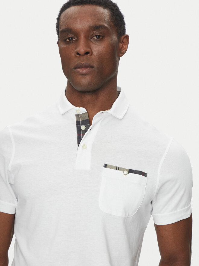 Barbour Barbour Polo Corpatch MML1071WH11 Blanco Tailored Fit