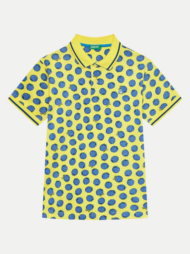 United Colors Of Benetton United Colors Of Benetton Pólóing 361YC301H Sárga Regular Fit
