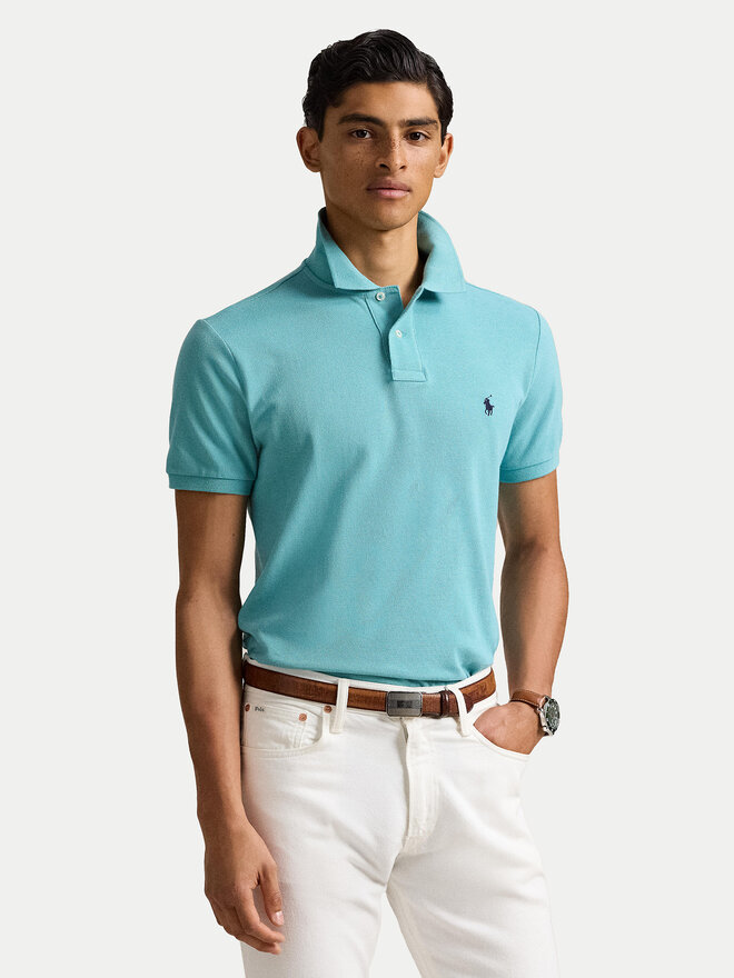 Polo Ralph Lauren Polo Ralph Lauren Поло 710536856439 Блакитний Slim Fit