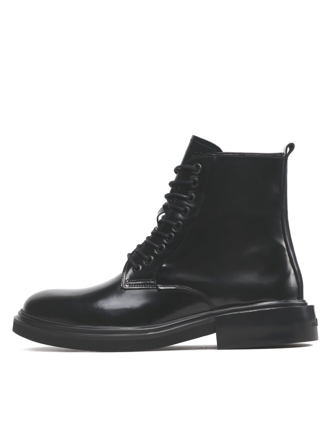Calvin Klein Kozaki Calvin Klein Lace Up Boot Br Lth HM0HM00669 Czarny