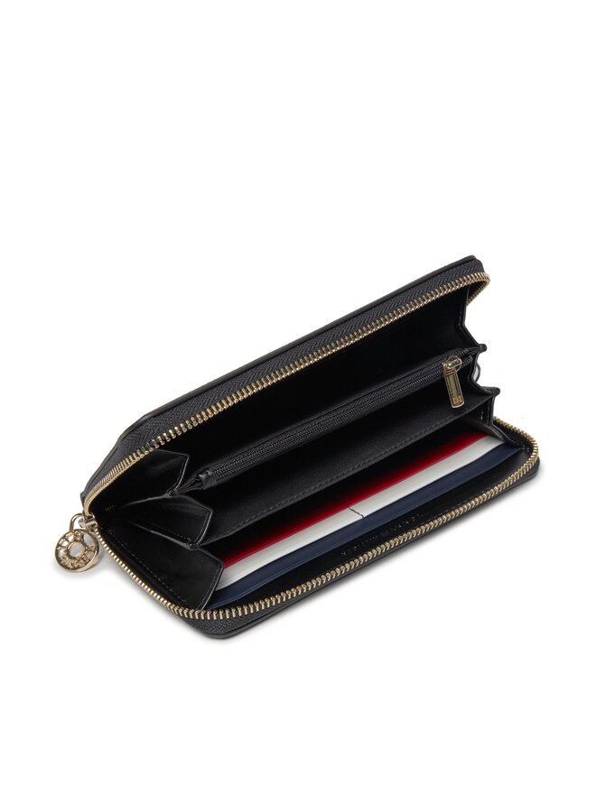Tommy Hilfiger Portafoglio grande da donna Tommy Hilfiger Th Essential S Large Za AW0AW15749 Nero