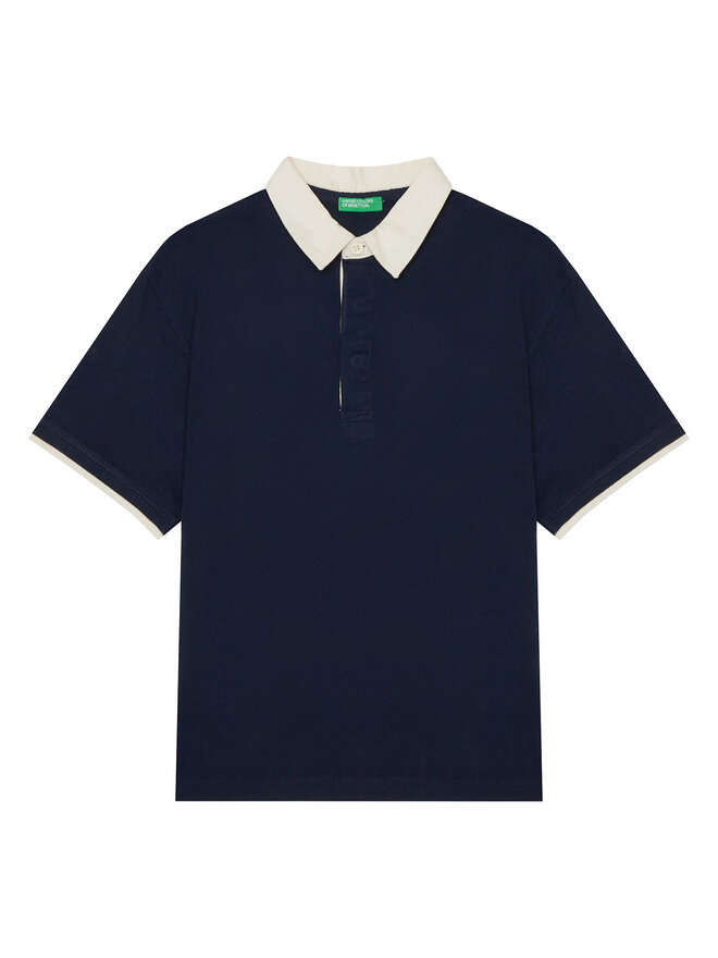 United Colors Of Benetton United Colors Of Benetton Pólóing 3MI5C301U Sötétkék Relaxed Fit