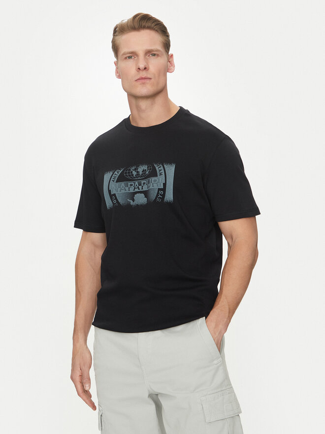 Napapijri Napapijri T-Shirt S-Vanni NP0A4IEA Μαύρο Regular Fit