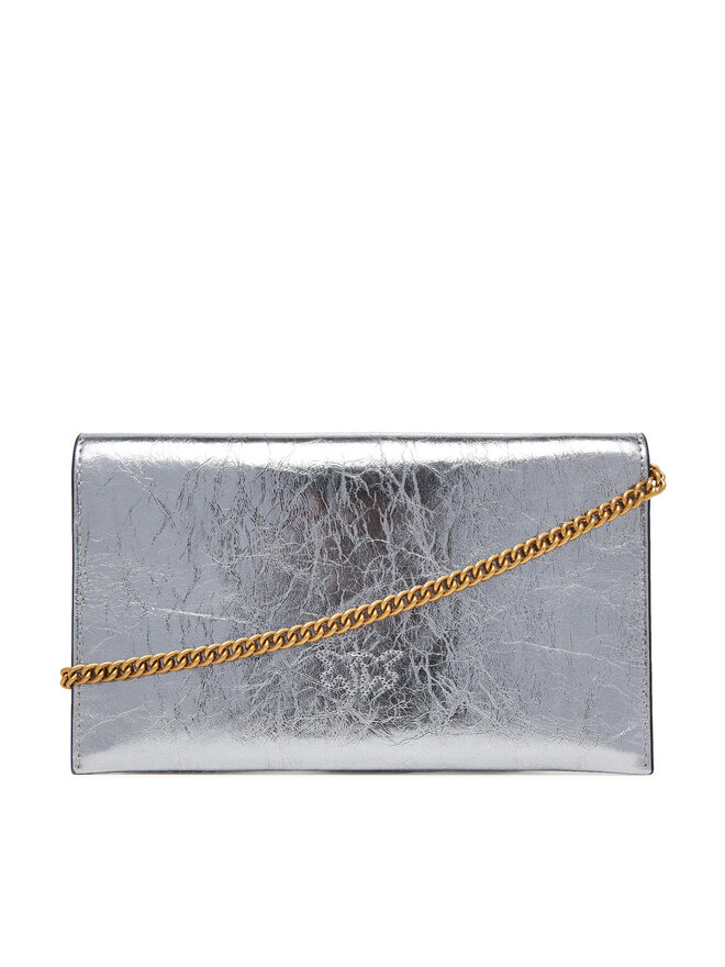 PINKO Ročna torba PINKO Flat Purse Mini AI 25-26 PCPL 105347 A2OT Srebrna