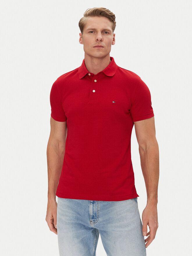 Tommy Hilfiger Tommy Hilfiger Pólóing 1985 MW0MW17771 Piros Slim Fit