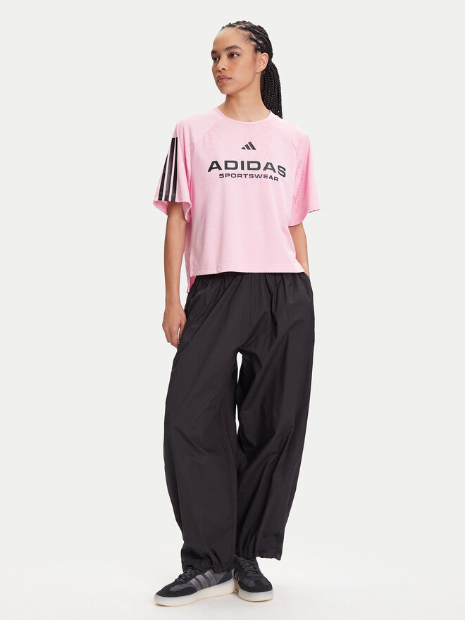 adidas adidas Marškinėliai Tiro x Common Goal Jacquard JL9213 Rožinė Loose Fit